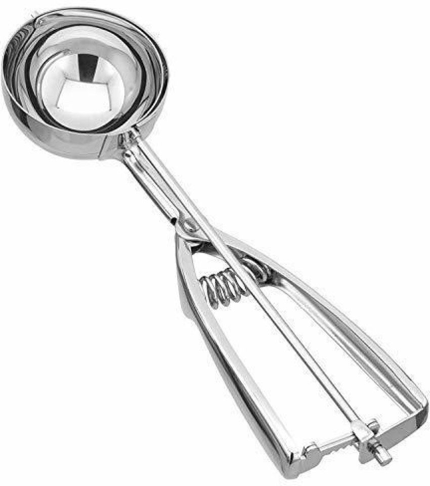Cookie Scoop Stainless Steel Cookie Scooper for Baking Ice Cream Scoop  -Silver Large Sized (6cm) Traditional Stainless Steel Ice Cream Scoop By