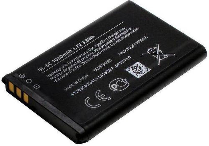 1pcs BL-5C BL5C BL 5C 3.7V 1020mAh Lithium Rechargeable Phone Battery For  Nokia 1100