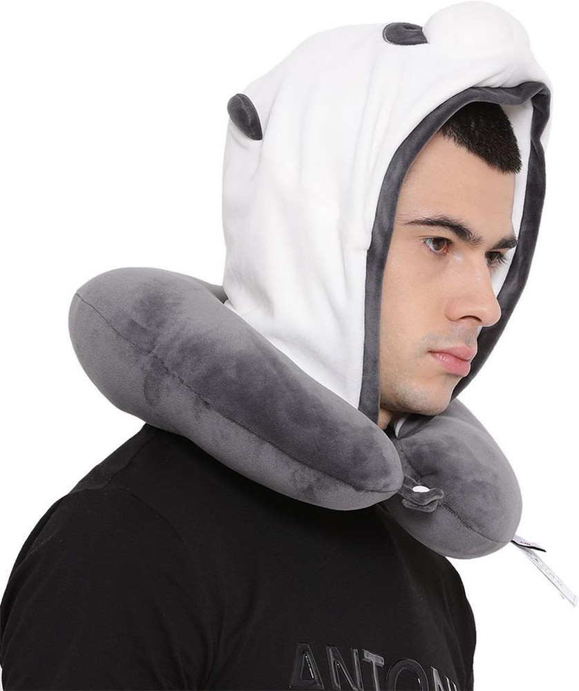 Miniso we bare bears sales neck pillow with hood