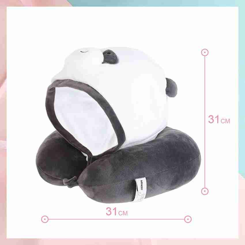 Panda neck pillow with shop hood