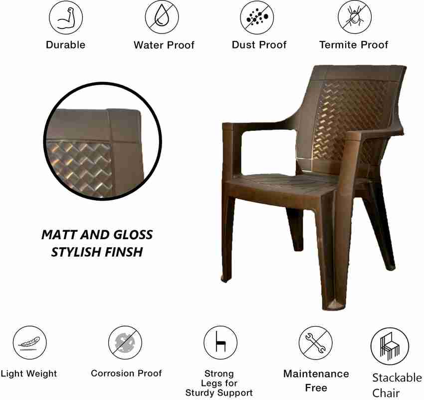 RW REST WELL Luxor Matt and Gloss Plastic Outdoor Chair Price in