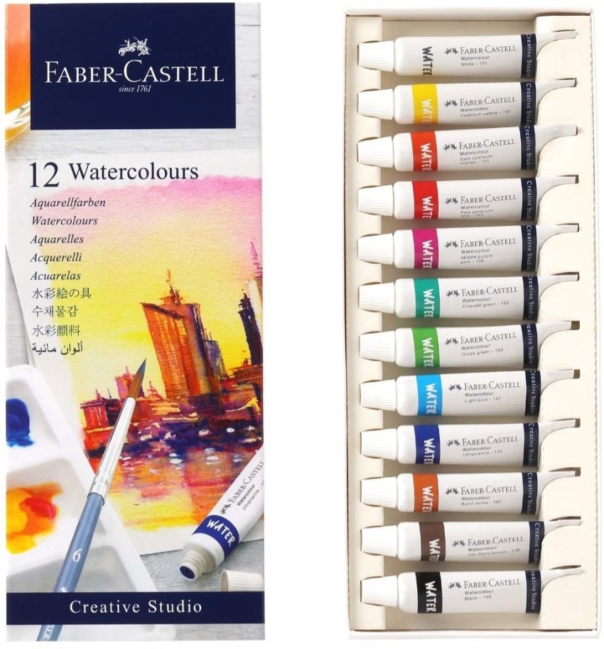 6ML 12 Colors Tubes Set Watercolor Paints Professional Water Paint