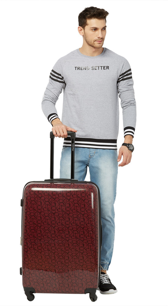 Calvin Klein Monogram Expandable Check in Suitcase 4 Wheels 28 inch