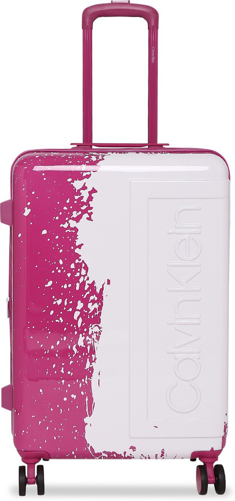 Calvin Klein The Factory Hard Cabin Pink Luggage Trolley Expandable Cabin Suitcase 4 Wheels 20 inch PINK Price in India Flipkart