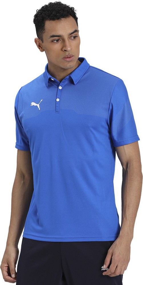 Best Polo Shirt - Blue PUMA Neck Solid Men Men Solid PUMA in Neck Blue India Online T- Prices at T-Shirt Buy Polo