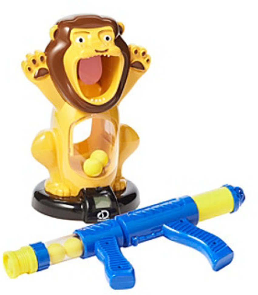 Discovery Game Lion Shooting with Sound Guns and Darts