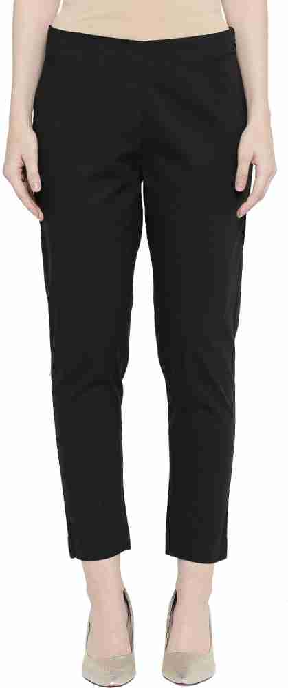 Rangmanch by Pantaloons Regular Fit Women Black Trousers - Buy