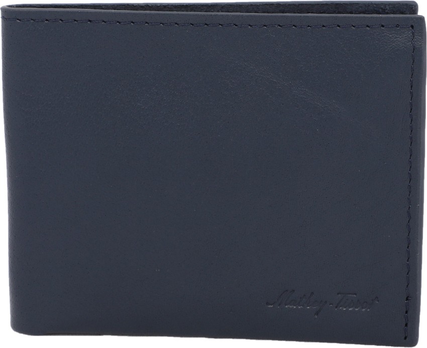 Mathey Tissot Men Grey Genuine Leather Wallet Grey Price in