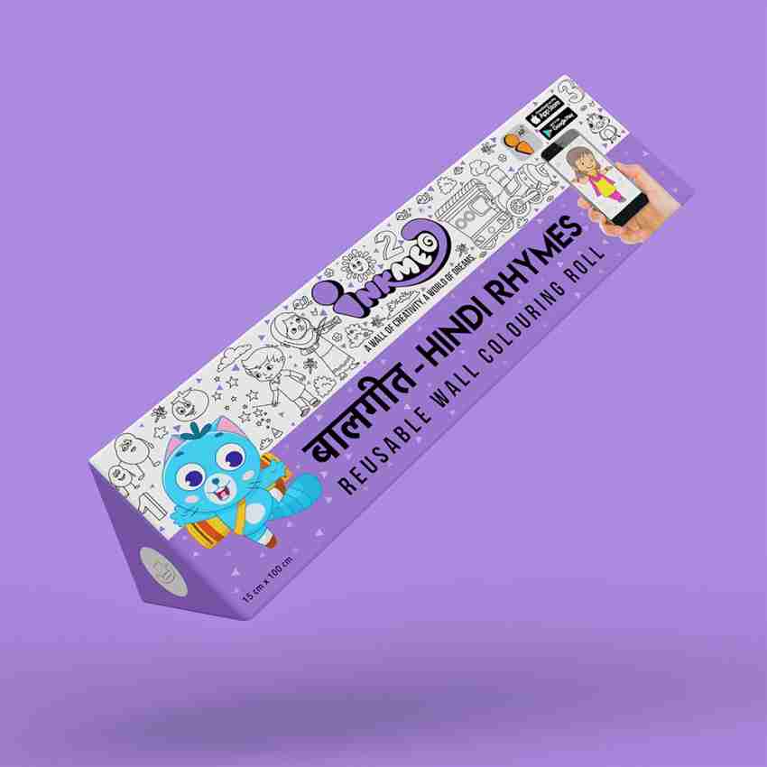 KolorFish Coloring Re-Stick Drawing Paper Roll for Kids, 118X12