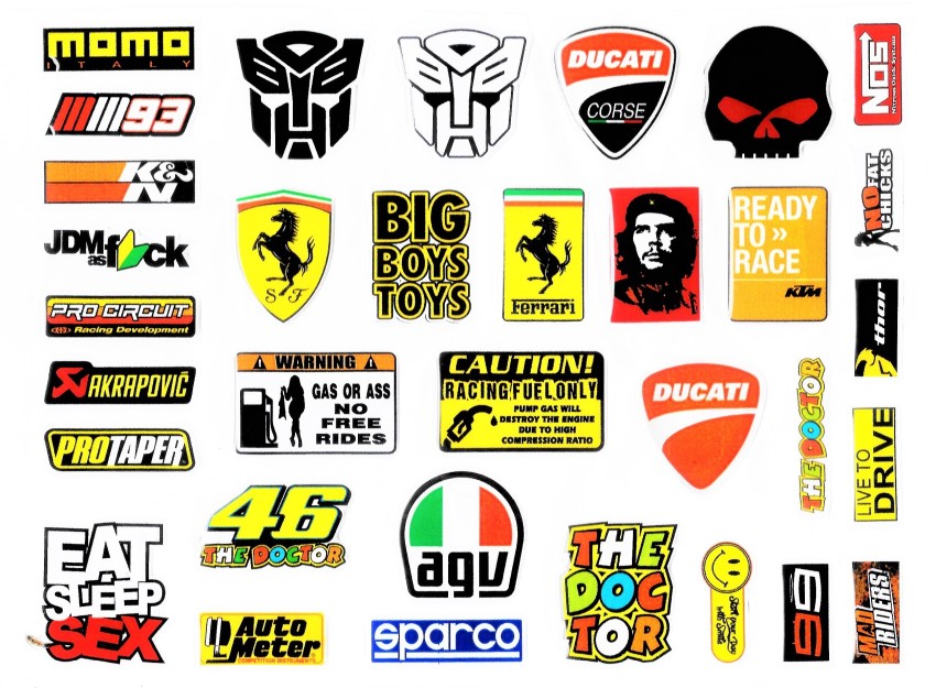 Racing stickers best sale for bike