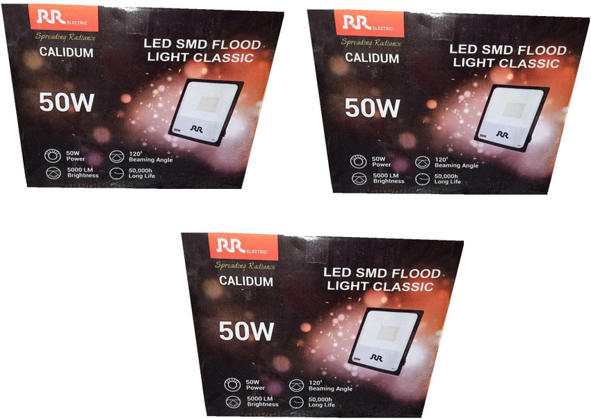 RR ELECTRIC LED SMD FLOOD LIGHT CLASSIC 50WATT PACK OF 3 Flood