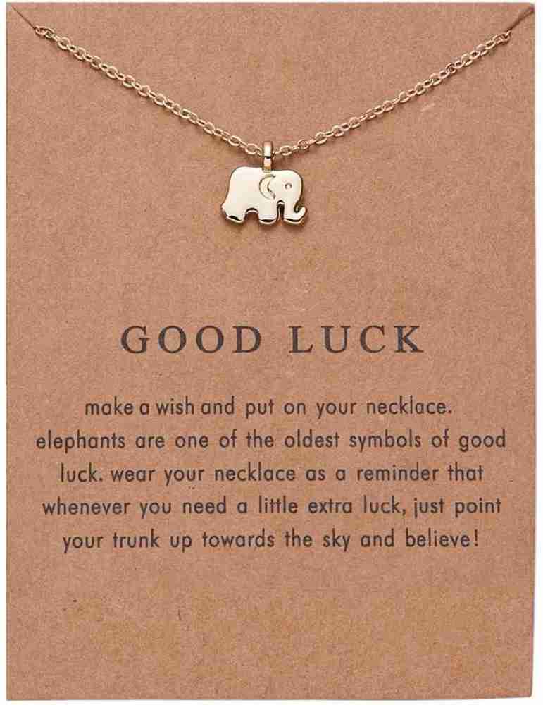 Rack Jack Charm Pendant Necklace with Wish Card for Women and Girls Good Luck Alloy Zinc