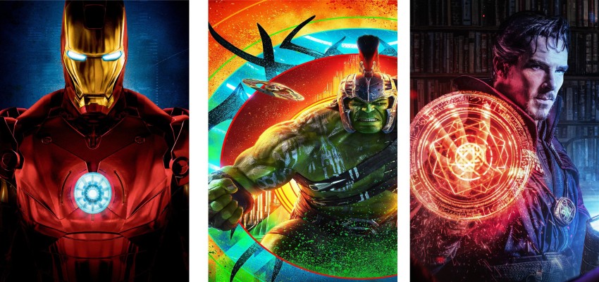 set of 12 avengers room posters all superheroes wall poster(no