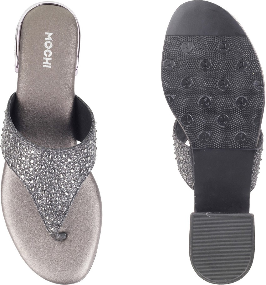 MOCHI Women Grey Heels - Buy MOCHI Women Grey Heels Online at Best