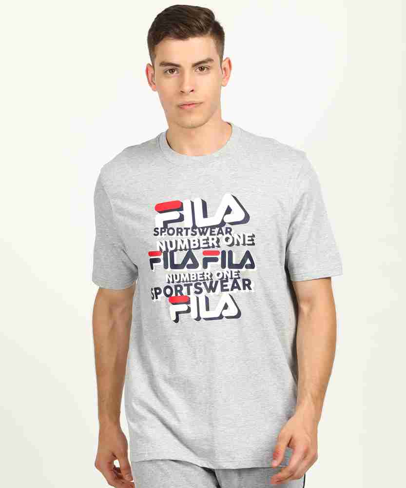 FILA Printed Men Round Neck Grey T Shirt Buy FILA Printed Men Round Neck Grey T Shirt Online at Best Prices in India Flipkart