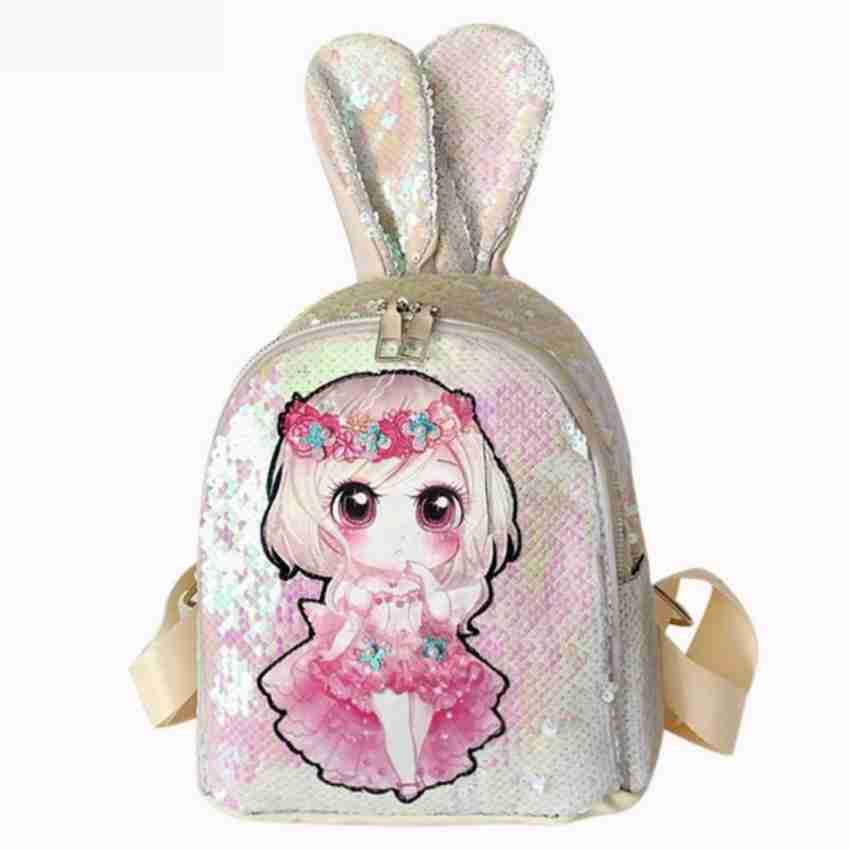 Baby Girl Bag Shiny Glitter Cute Girls Kindergarten Backpack Doll