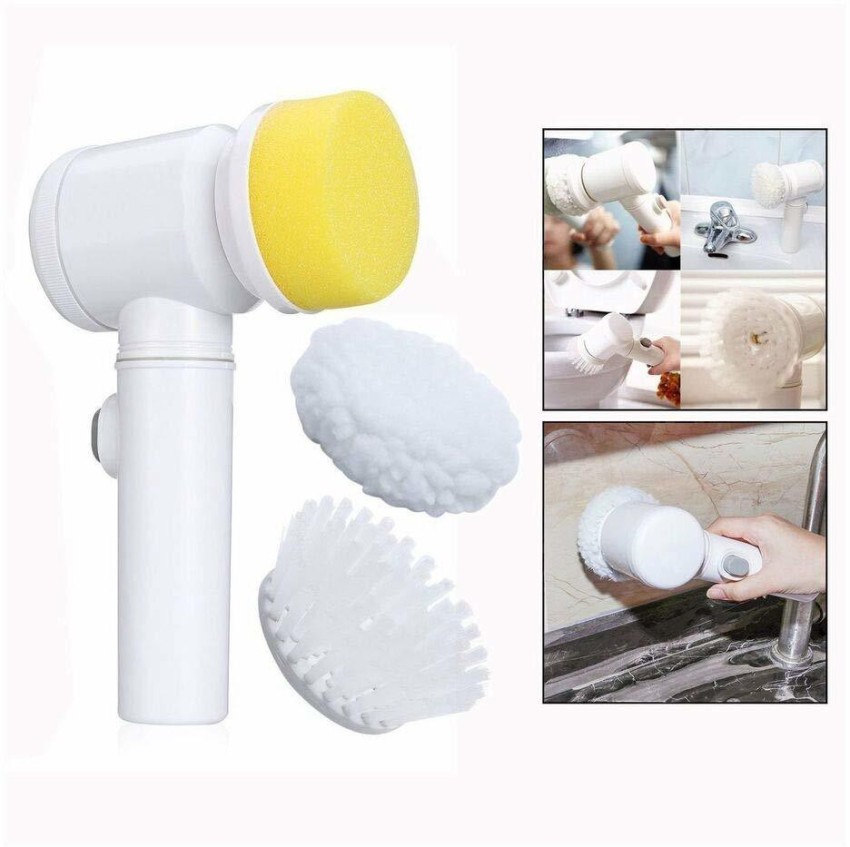 Electric Cleaning Brush, Battery Powered Scrubber & 3 Brush Heads, 3 in 1  Magic Power Scrubber for Kitchen Bathroom Tub Shower Tile Carpet Bidet  Sofas 