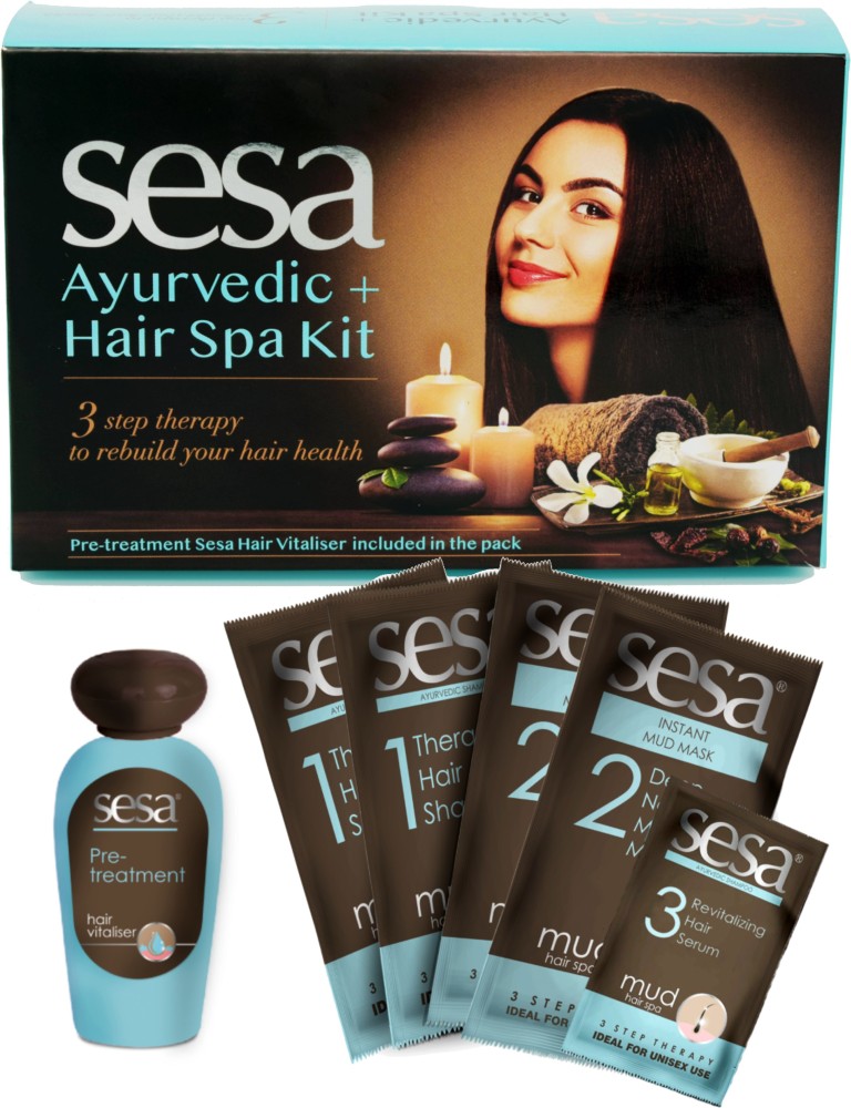 SESA Ayurvedic Plus Hair Spa Kit  Price in India Buy SESA Ayurvedic Plus Hair  Spa Kit Online In India Reviews Ratings  Features  Flipkartcom