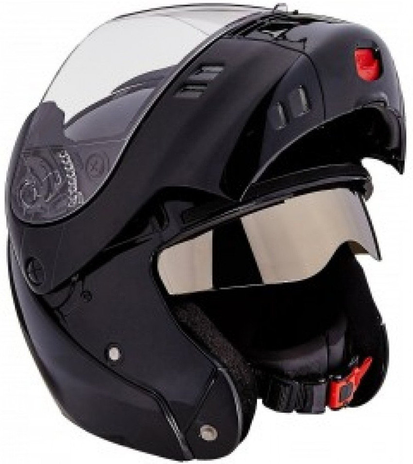 Flip up double visor helmet hotsell