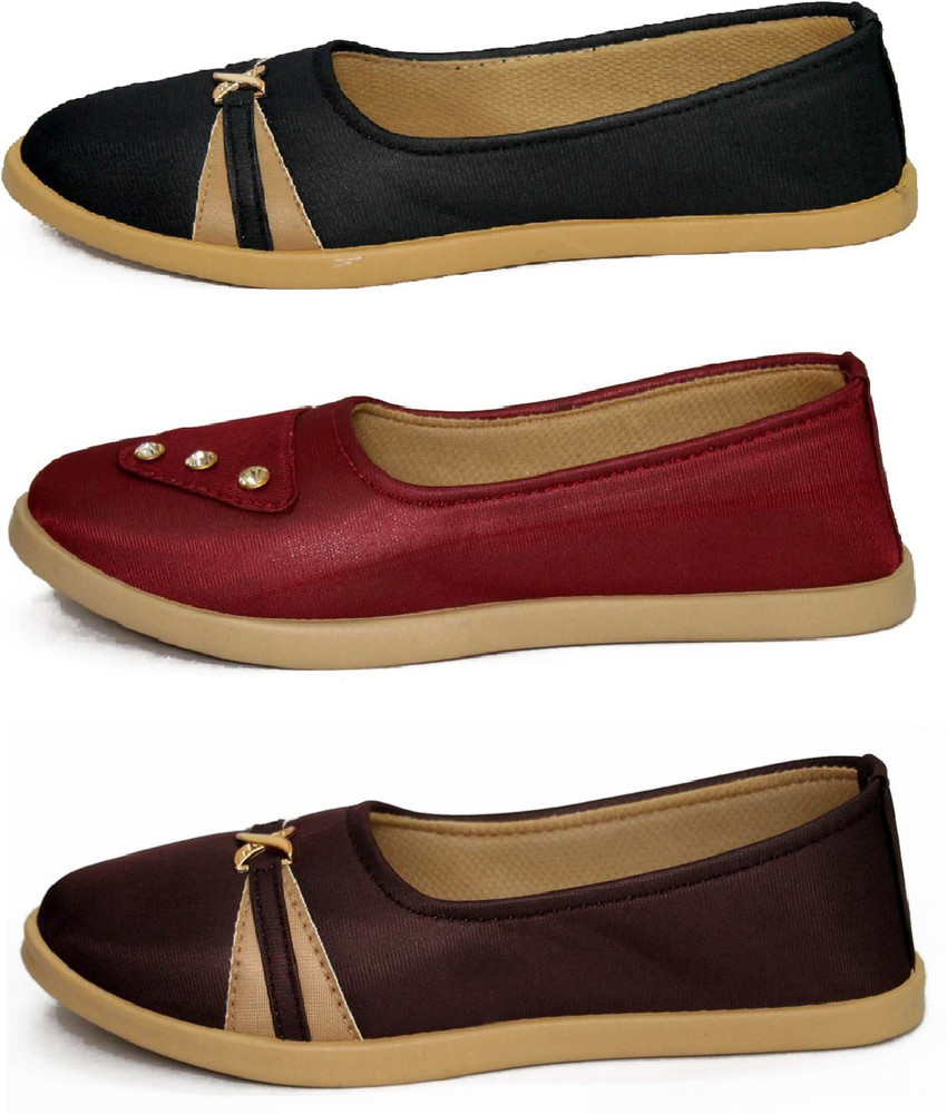 SKITTER Ladies Juti Combo of 3 Casual Wear Bellies Bellies For