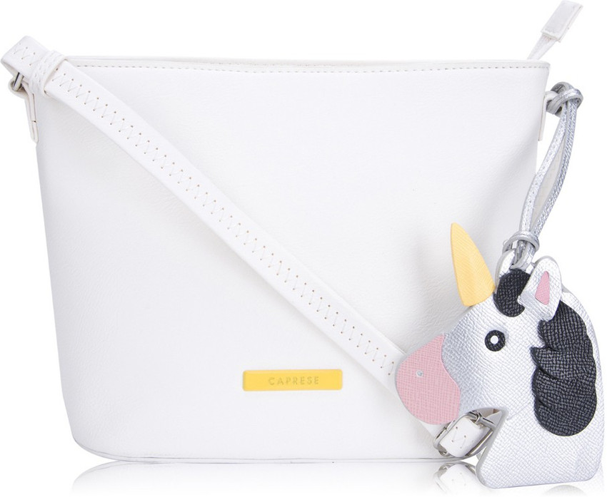 Caprese White Sling Bag Unicorn Sling Medium White White Price