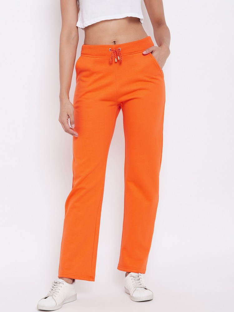 CHKOKKO Solid Women Orange Track Pants - Buy CHKOKKO Solid Women Orange  Track Pants Online at Best Prices in India
