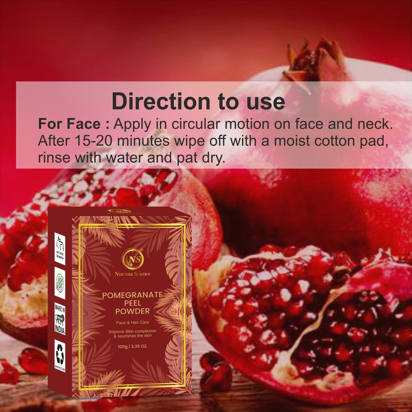 Nuerma Science Bio Organic Pomegranate Powder For Face Pack Hair Pack Acne Spot Treatment Hair fall Treatment Price in India Buy Nuerma Science Bio Organic Pomegranate Powder For Face Pack Hair Pack