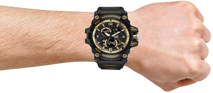Horse Power SMAEL 1617 Gold SMAEL 1617 Gold Analog Digital Watch