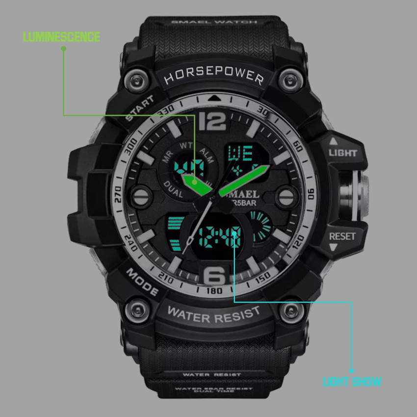 Horse Power SMAEL 1617 Silver SMAEL 1617 Silver Analog Digital