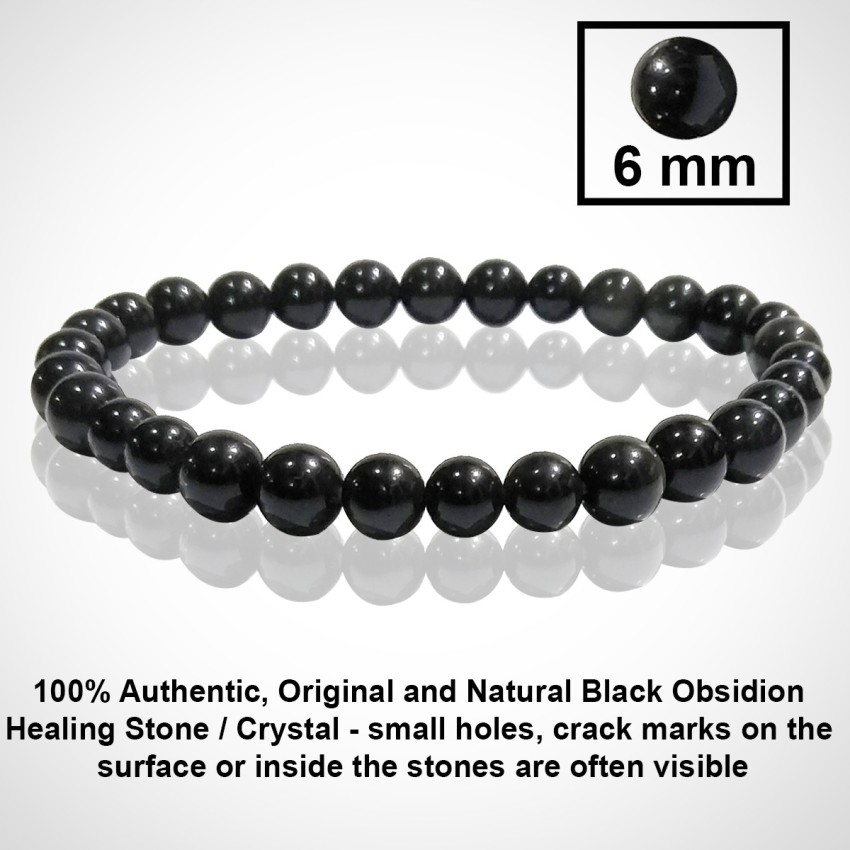 Buy feng shui black obsidian bracelet Online  Black Obsidian Bracelet
