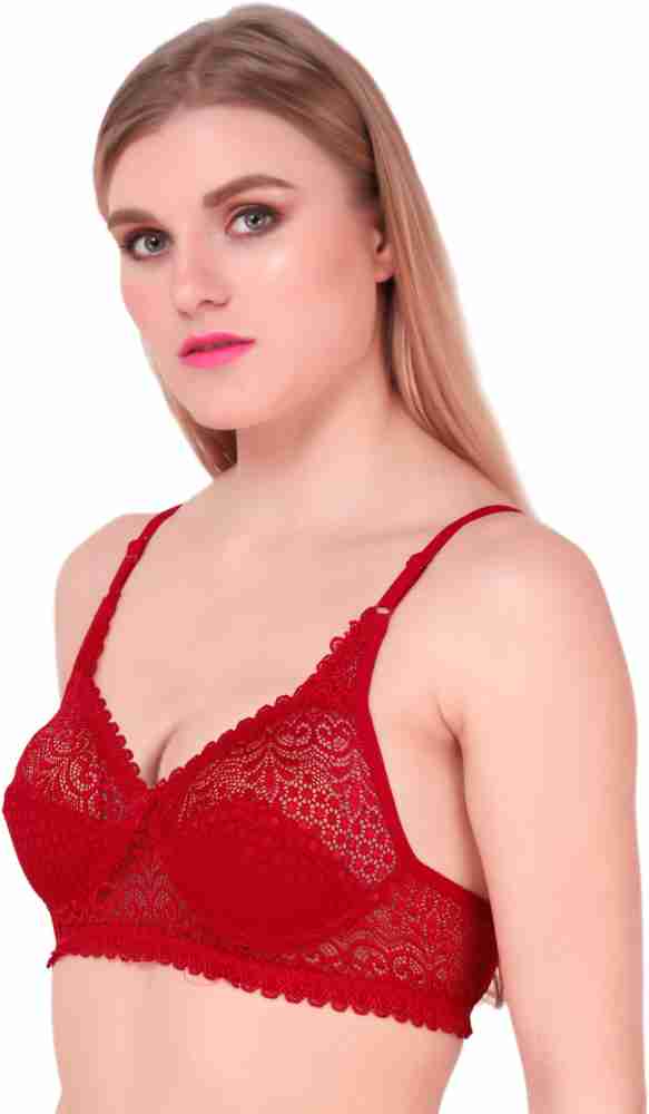 Buy Mokita Exclusive True Curve Embroidered Pop Colours Net fabric Bra For Women  Women Full Coverage Non Padded Bra Online at Best Prices in India