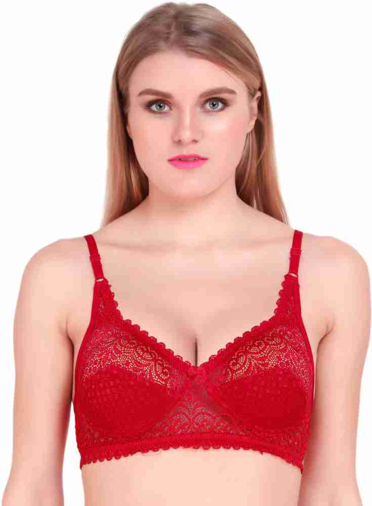 Fashion Frill Bras For Women Stylish Non-Padded Non-Wired Net Bra