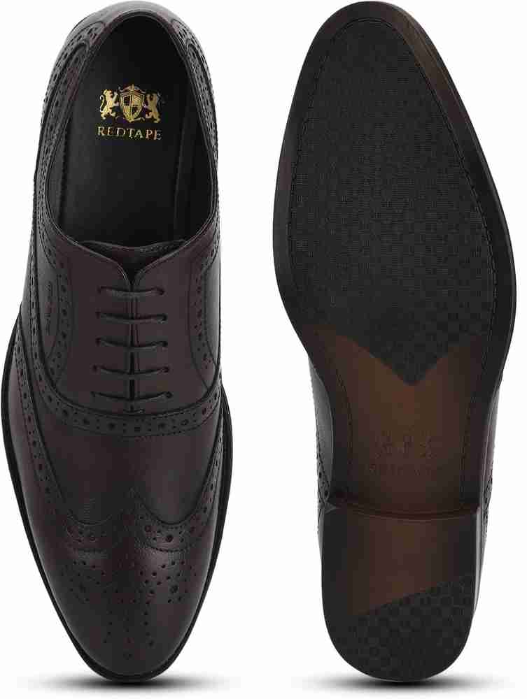 Red tape brogue shoes on sale
