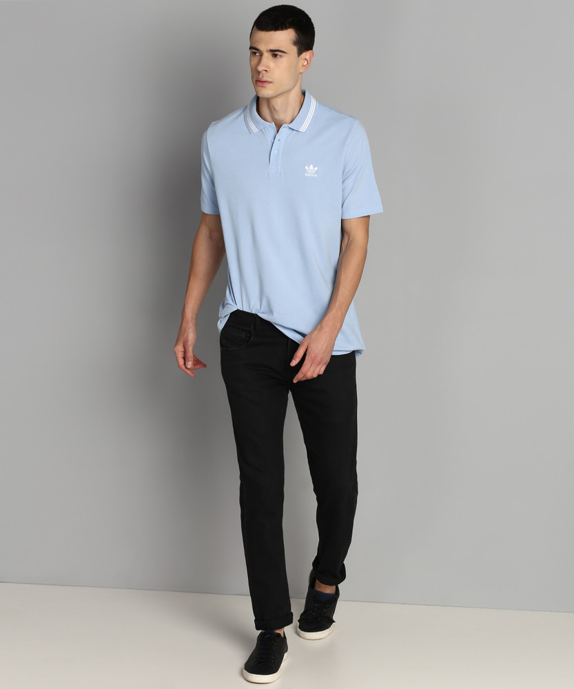 Pale blue discount polo shirt