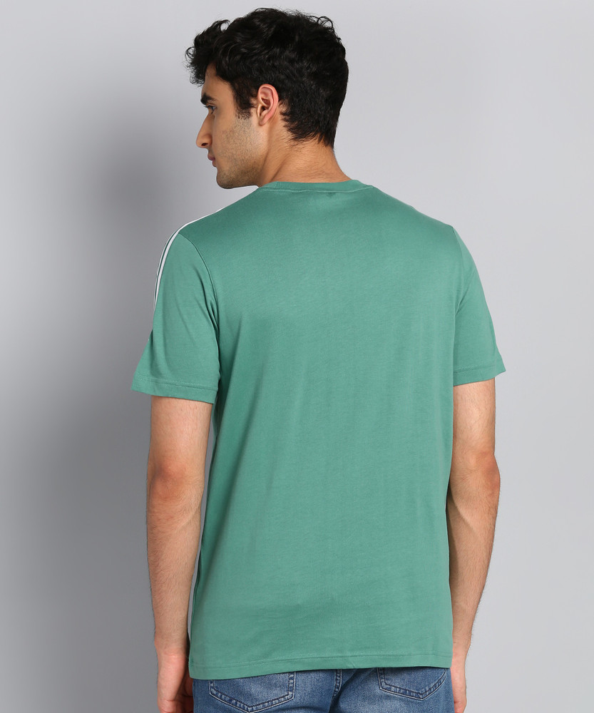 ADIDAS ORIGINALS Solid Men Round Neck Green T Shirt