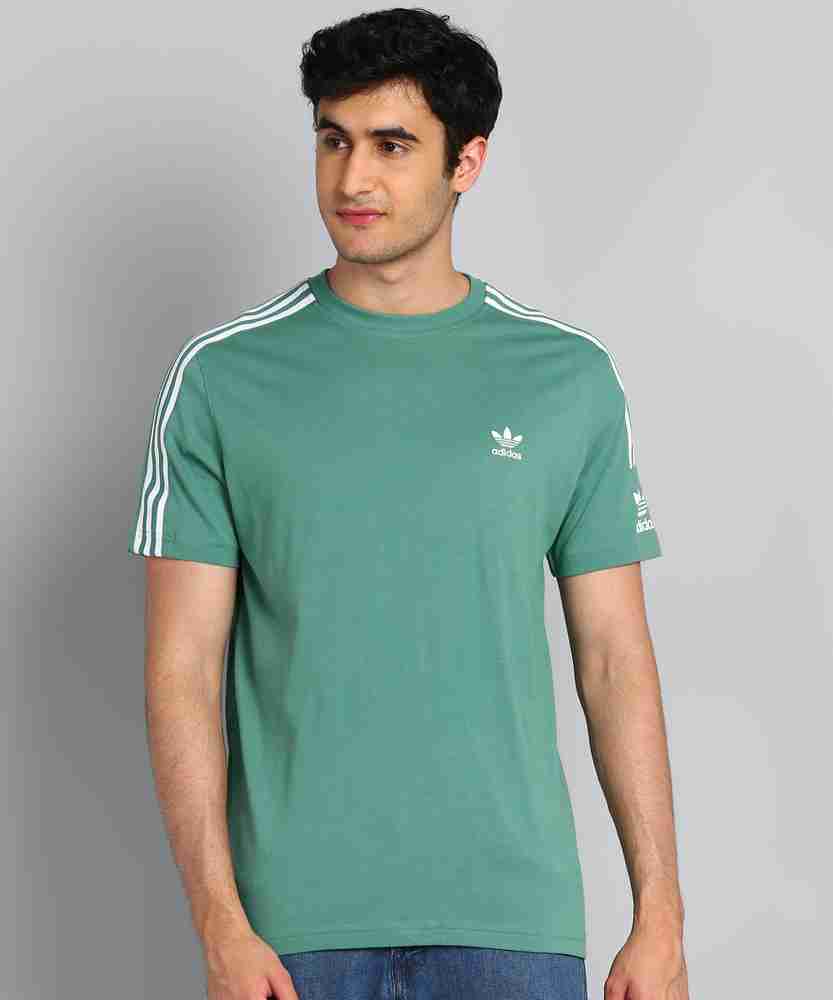 Adidas green t shirt mens outlet