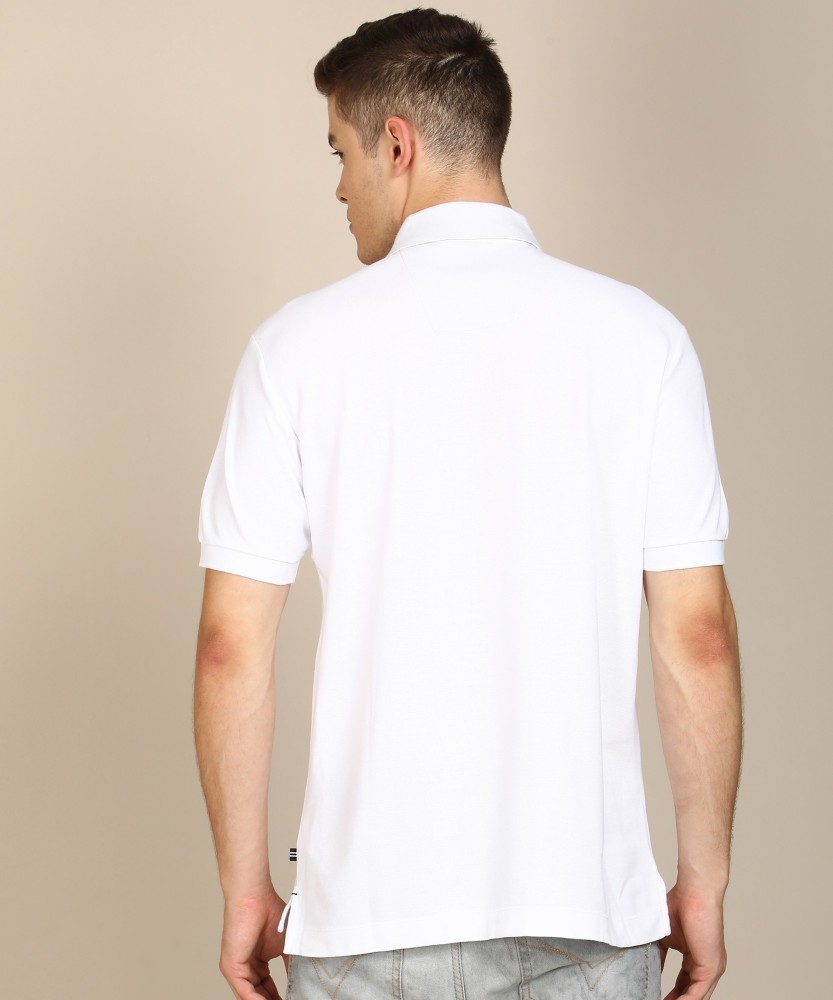 NAUTICA Striped Men Polo Neck White T-Shirt - Buy NAUTICA Striped