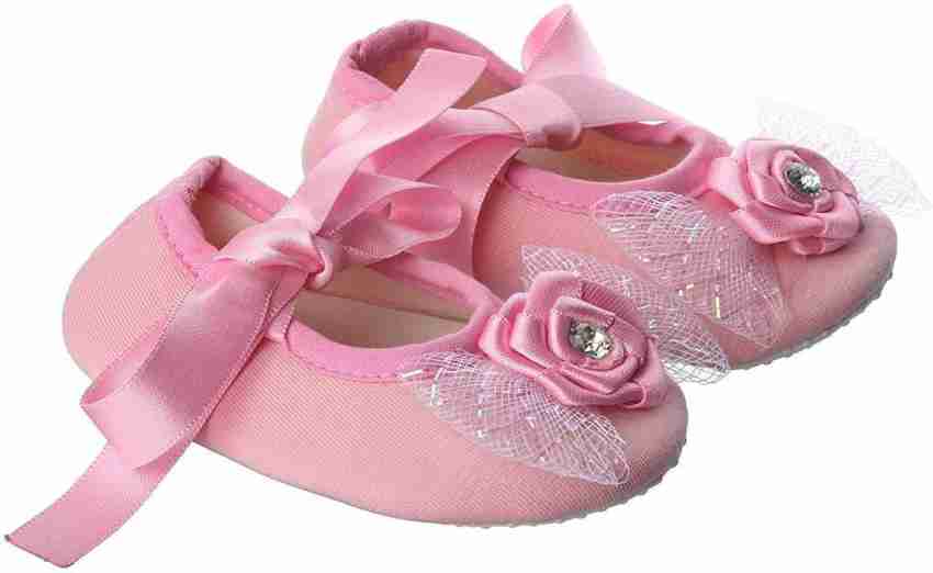 Daizy Cute Baby Pink Flower Shoes Booties for Cute Baby Girl