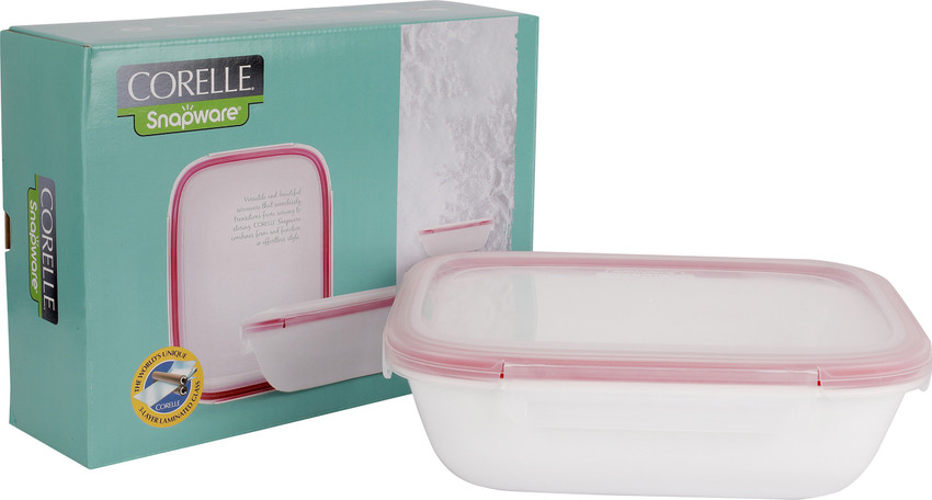 CORELLE Glass Plastic Grocery Container 1.8 L Price in India