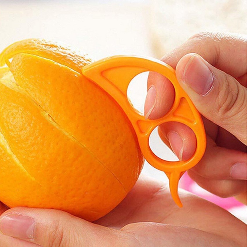 1pc Stainless Steel Finger Ring Orange Opener For Citrus And Pomegranate