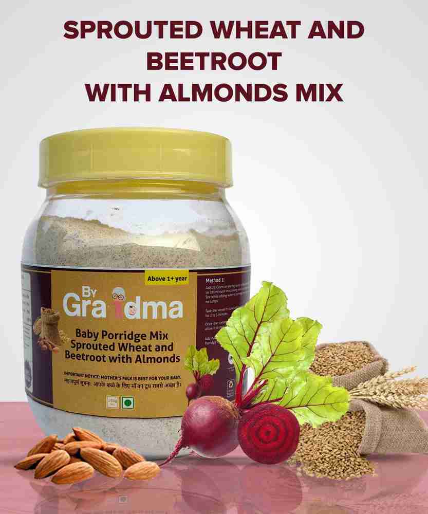By Grandma Baby Porridge Mix Sprouted Wheat and Beetroot with