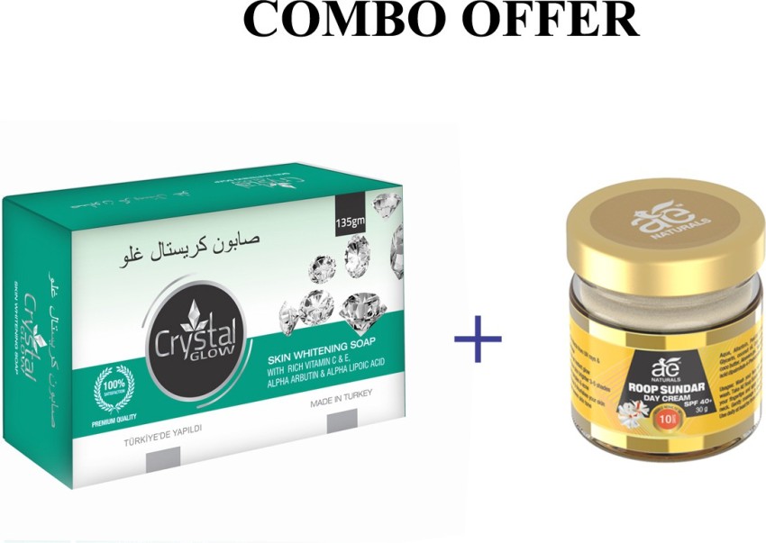 AE Naturals COMBO ON Crystal Glow Skin Whitening Soap ROOP