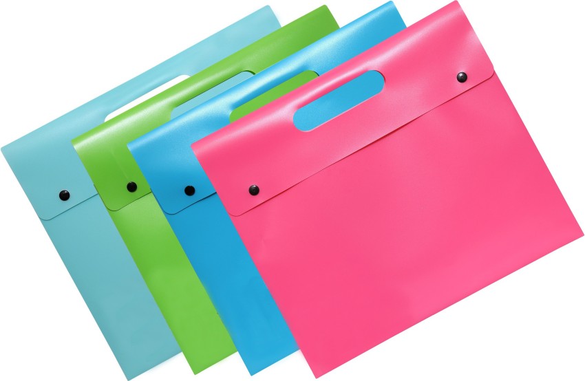 Aerotix Polypropylene My Clear Bag File Folder With Handle -  My Clear Bag File Folder With Handle
