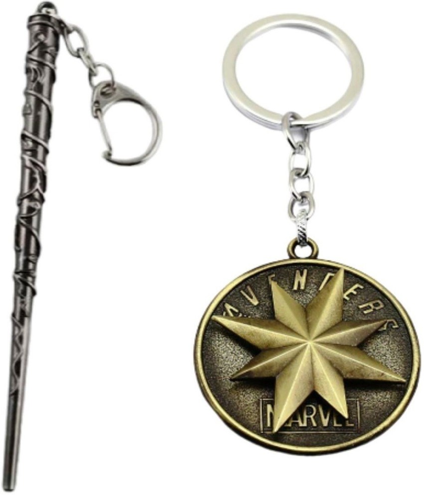 Alvika's Harry Potter's Magic Wand of Hermione Granger - Silver & Avangers  Captain Marvel's Revolving Logo - Golden Key Chain Price in India - Buy  Alvika's Harry Potter's Magic Wand of Hermione