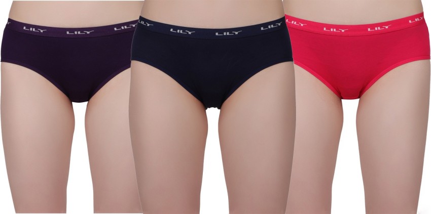 Buy Lily Cotton Printed Hipster Panty (Pack of 3) - B.Pink-Brown-B.Pink at  Rs.899 online