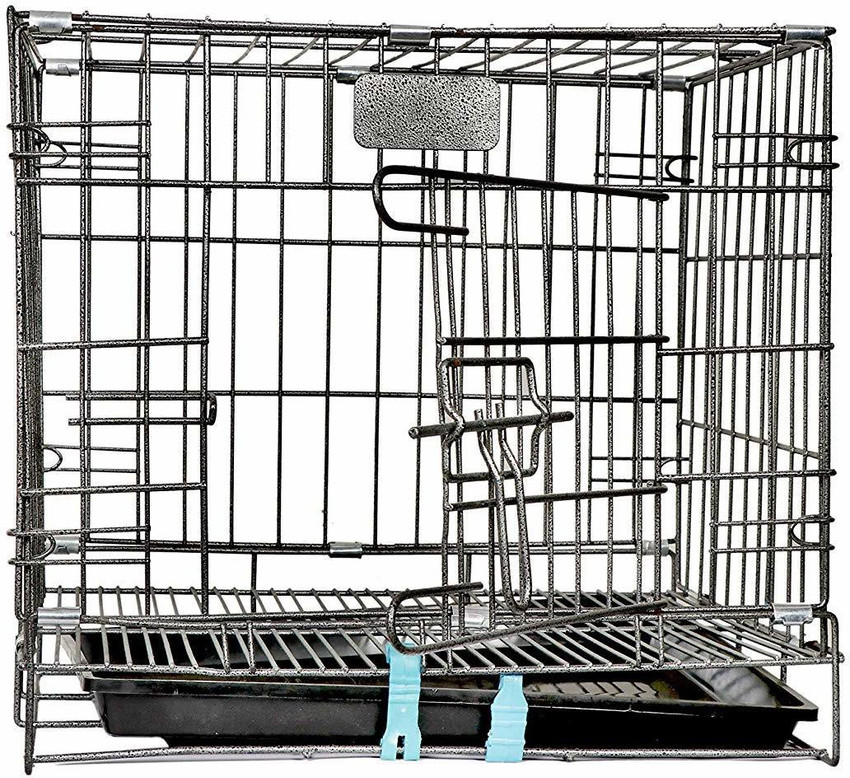Naaz Pet Naaz Single Door Folding Metal Dog Cage Crate Kennel 18 Antique Black with Removable Tray Rabbit Cages Hard Crate Pet Crate Price in India Buy Naaz Pet Naaz Single Door Folding