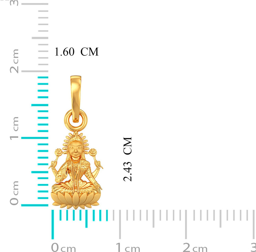 Joyalukkas Goddess Lakshmi 22kt Yellow Gold Pendant