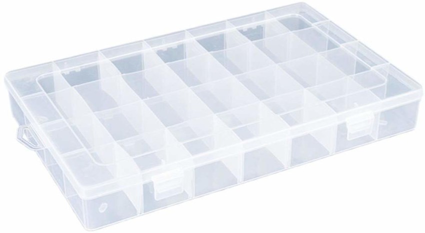 Multi-purpose Clear Plastic Organizer Box - 24 Grids with
