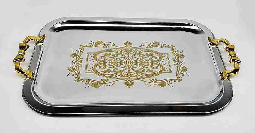 Stainless steel top serving plate
