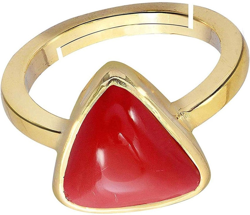 Coral hot sale copper ring